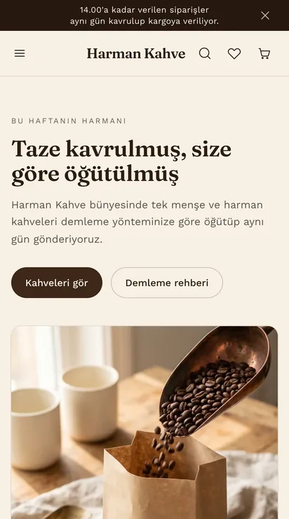 Harman teması ana sayfası, telefon