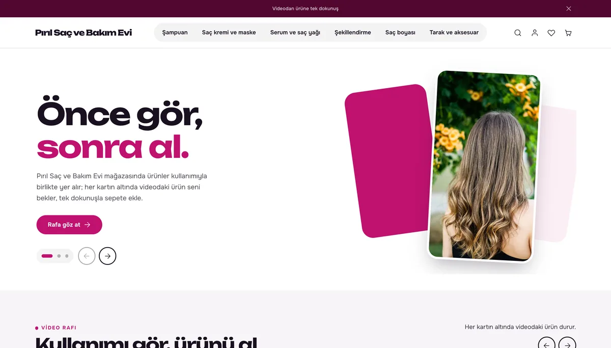 Kreatör teması ana sayfası, masaüstü