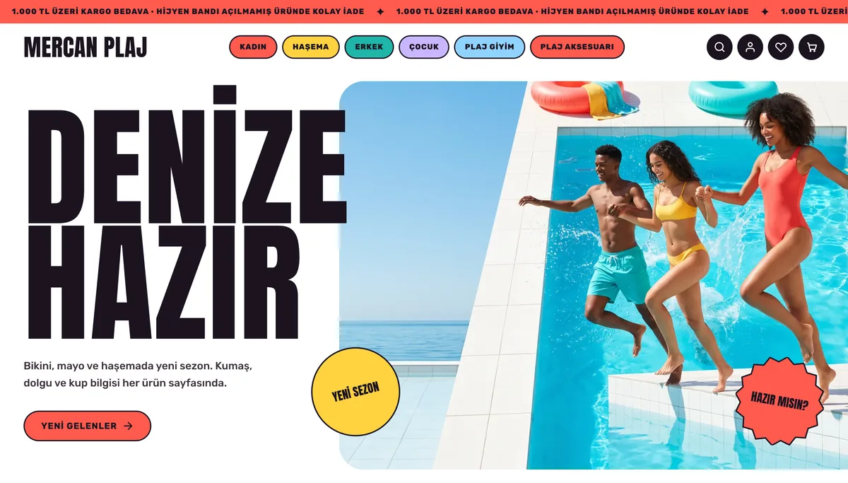 Mercan teması ana sayfası, masaüstü