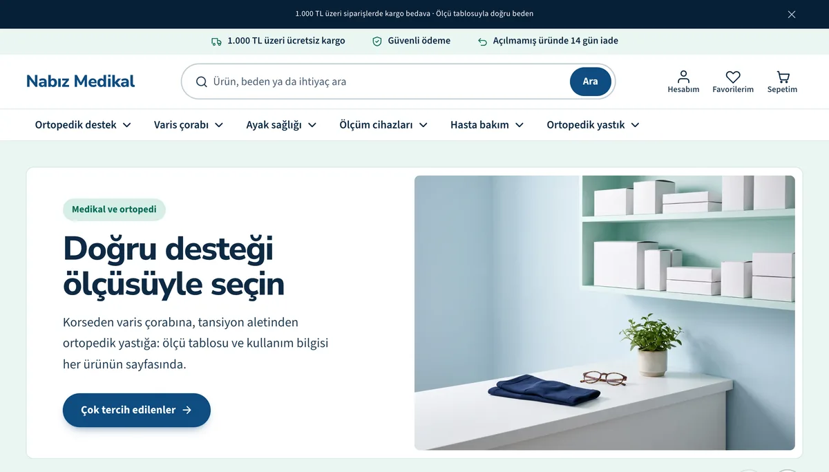 Nabız teması ana sayfası, masaüstü