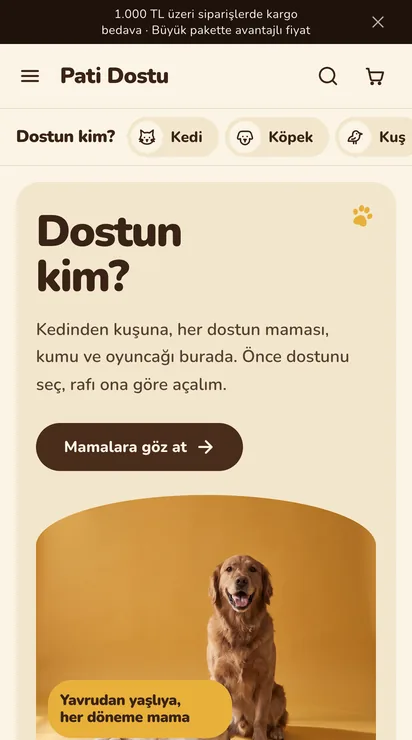 Pati teması ana sayfası, telefon