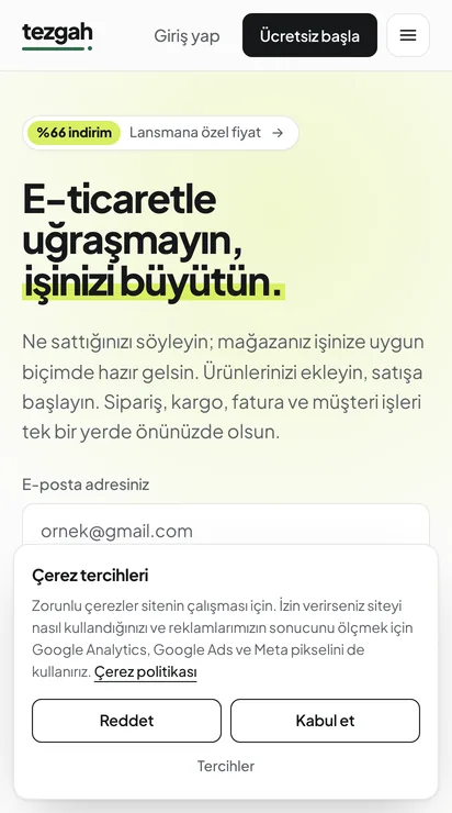 Sabunhane teması ana sayfası, telefon