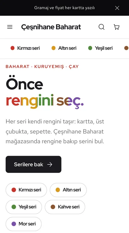 Seri teması ana sayfası, telefon