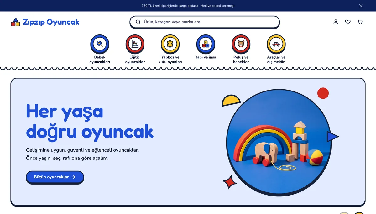 Zıpzıp teması ana sayfası, masaüstü