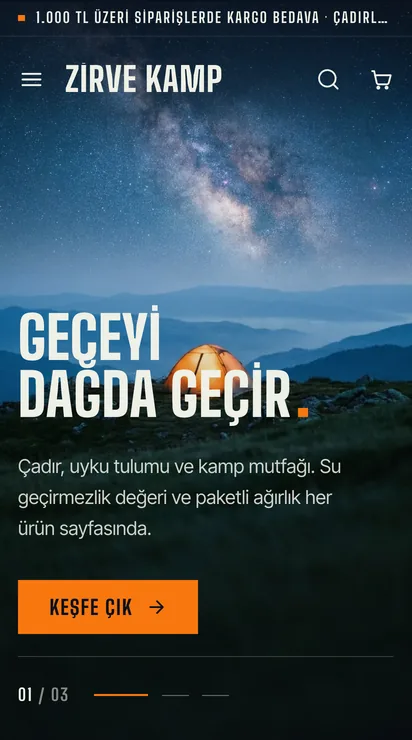 Zirve teması ana sayfası, telefon
